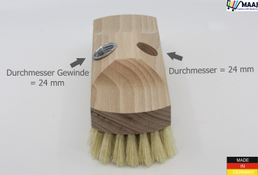 Schrubber aus Holz mit Bart und Gewinde - Fieber-Bestückung -